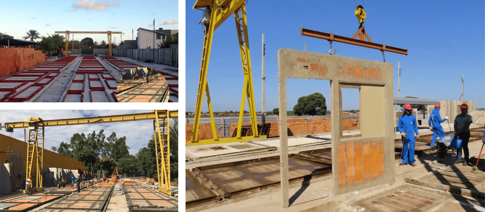 Equipe tecnica em obra